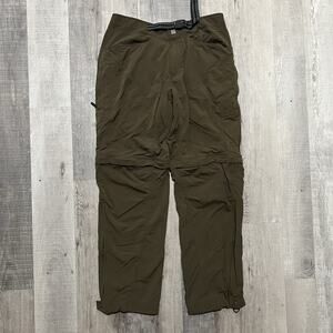 Mountain Hardwear Men's Size M Brown Cargo Pants Belted Outdoor Hiking Climbing